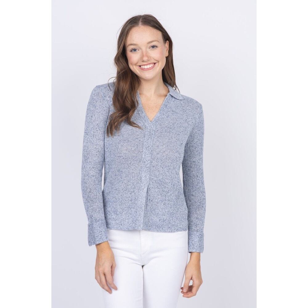 Brochu Walker Sky Blue V-Neck Sweater
